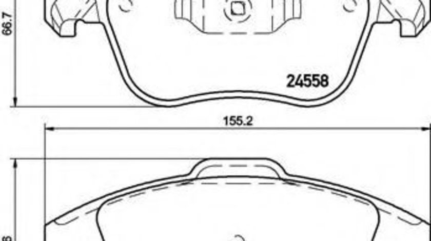 Set placute frana,frana disc CITROEN DS4 (2011 - 2015) BREMBO P 61 117 piesa NOUA