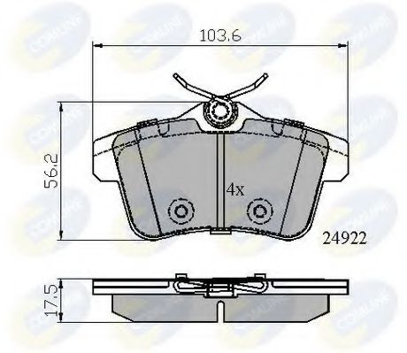 Set placute frana,frana disc CITROEN DS4 (2011 - 2015) COMLINE CBP02045 piesa NOUA