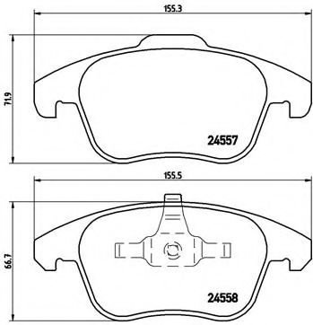 Set placute frana,frana disc CITROEN DS4 (2011 - 2015) BREMBO P 61 086 piesa NOUA