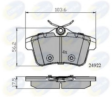 Set placute frana,frana disc CITROEN DS5 (2011 - 2015) COMLINE CBP02045 piesa NOUA