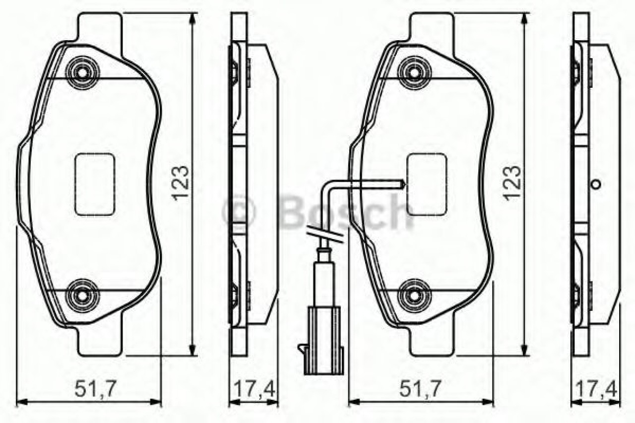 Set placute frana,frana disc CITROEN NEMO combi (2009 - 2016) BOSCH 0 986 495 097 piesa NOUA
