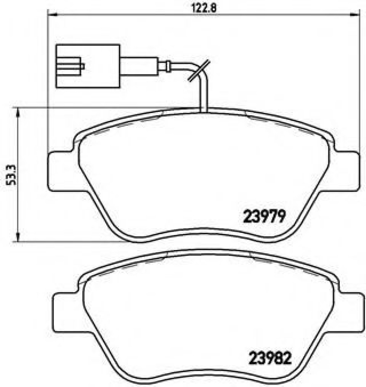 Set placute frana,frana disc CITROEN NEMO combi (2009 - 2016) BREMBO P 23 140 piesa NOUA