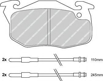 Set placute frana,frana disc CITROEN SAXO (S0, S1) (1996 - 2004) FERODO FDB729 piesa NOUA