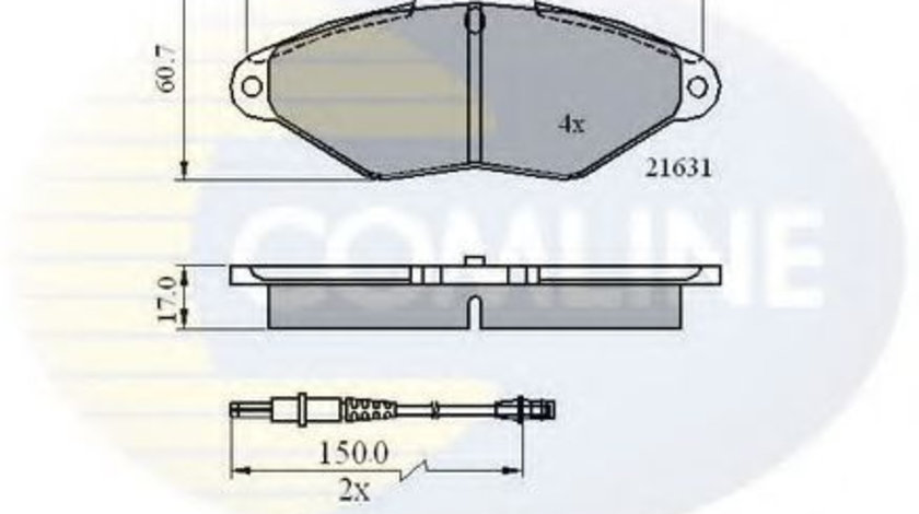 Set placute frana,frana disc CITROEN XANTIA (X1) (1993 - 1998) COMLINE CBP2568 piesa NOUA