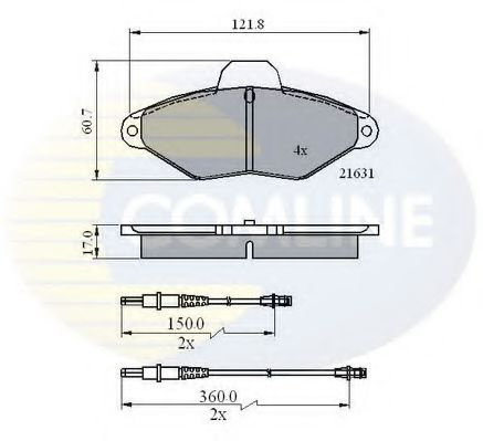 Set placute frana,frana disc CITROEN XANTIA (X2) (1998 - 2003) COMLINE CBP2568 piesa NOUA