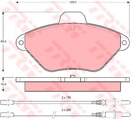 Set placute frana,frana disc CITROEN XANTIA (X2) (1998 - 2003) TRW GDB1102 piesa NOUA