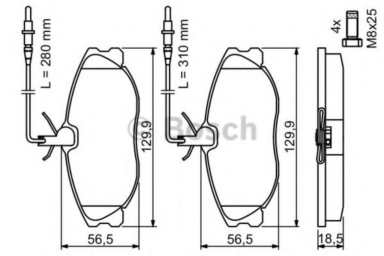 Set placute frana,frana disc CITROEN XSARA Cupe (N0) (1998 - 2005) BOSCH 0 986 424 223 piesa NOUA
