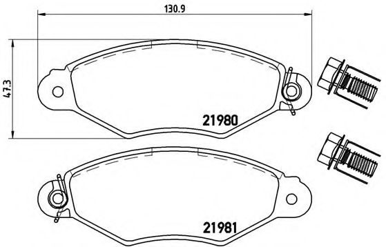 Set placute frana,frana disc CITROEN XSARA Cupe (N0) (1998 - 2005) BREMBO P 61 098 piesa NOUA