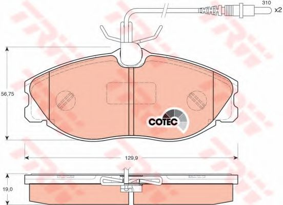 Set placute frana,frana disc CITROEN XSARA Estate (N2) (1997 - 2010) TRW GDB1259 piesa NOUA