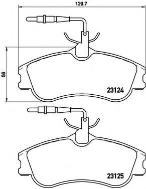 Set placute frana,frana disc CITROEN XSARA Estate (N2) (1997 - 2010) BREMBO P 61 060 piesa NOUA