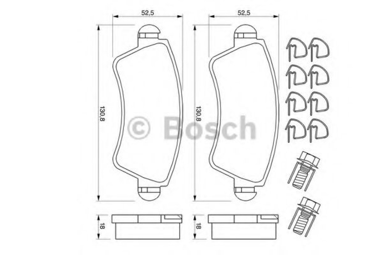 Set placute frana,frana disc CITROEN XSARA Estate (N2) (1997 - 2010) BOSCH 0 986 424 801 piesa NOUA