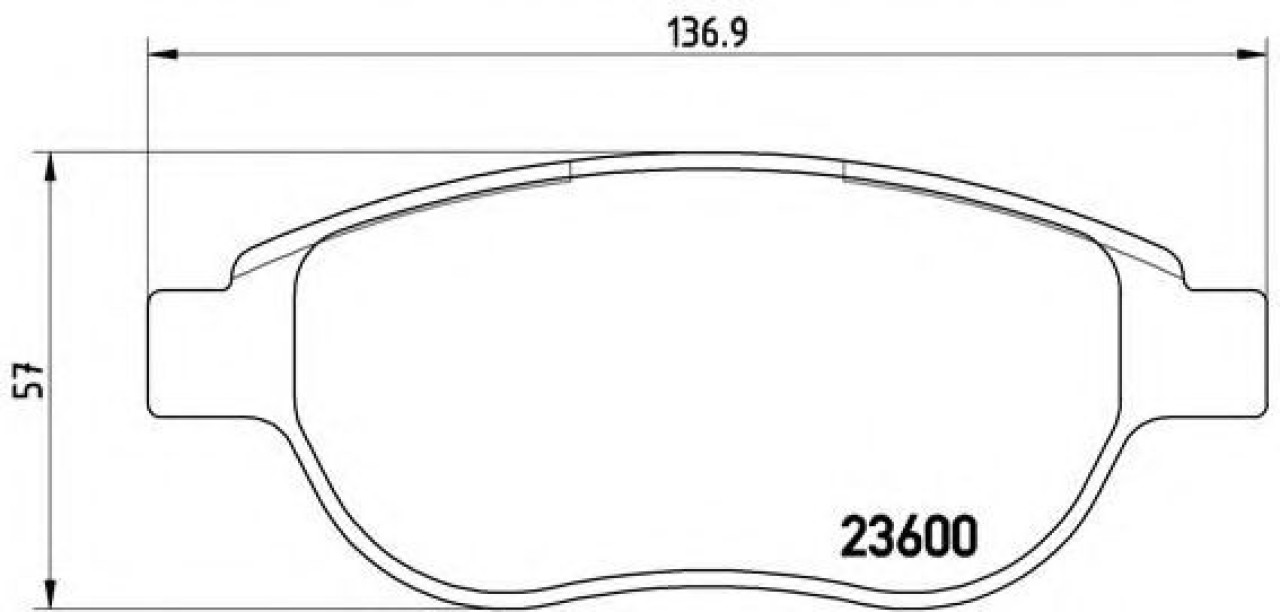Set placute frana,frana disc CITROEN XSARA Estate (N2) (1997 - 2010) BREMBO P 61 068 piesa NOUA