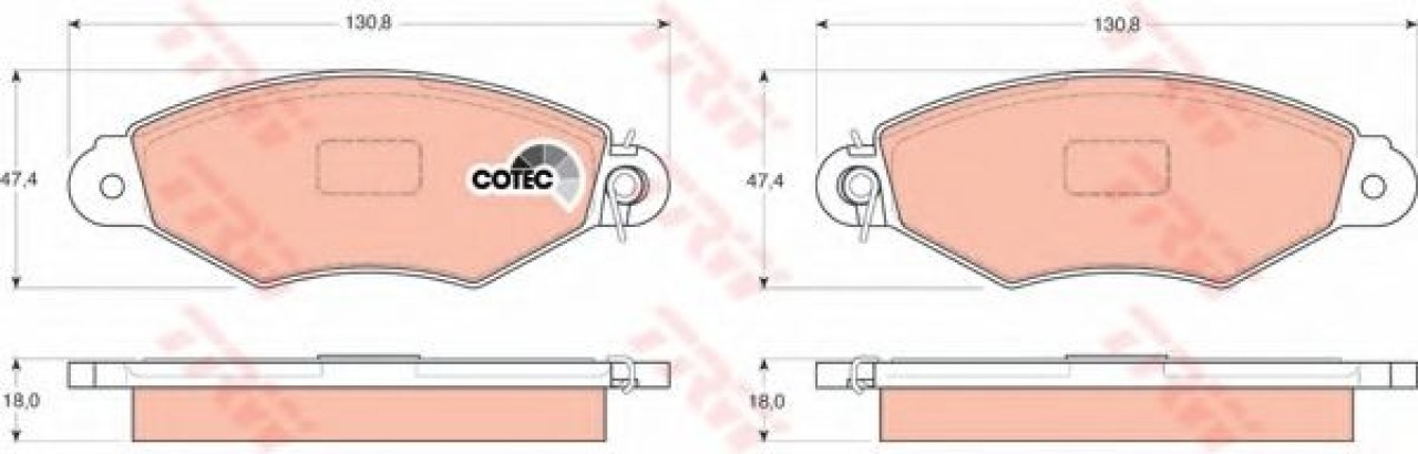 Set placute frana,frana disc CITROEN XSARA (N1) (1997 - 2005) TRW GDB1321 piesa NOUA
