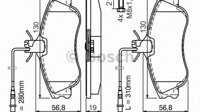 Set placute frana,frana disc CITROEN XSARA (N1) (1997 - 2005) BOSCH 0 986 424 414 piesa NOUA