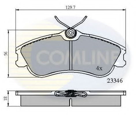 Set placute frana,frana disc CITROEN XSARA PICASSO (N68) (1999 - 2016) COMLINE CBP0892 piesa NOUA