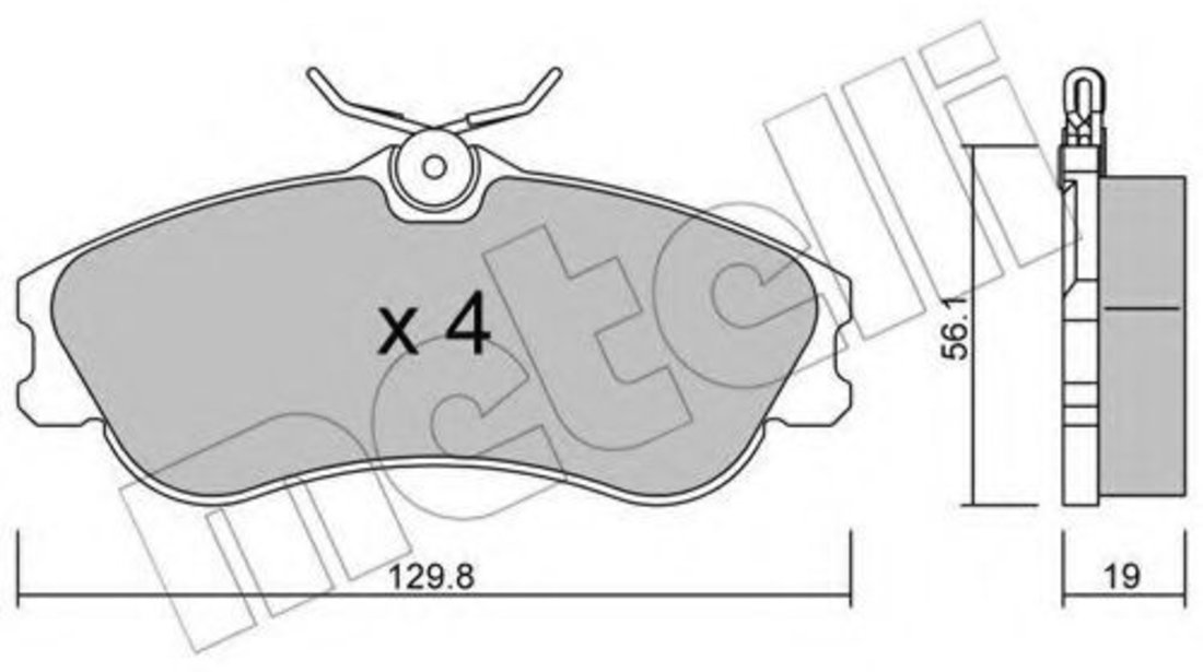 Set placute frana,frana disc CITROEN XSARA PICASSO (N68) (1999 - 2016) METELLI 22-0217-1 piesa NOUA