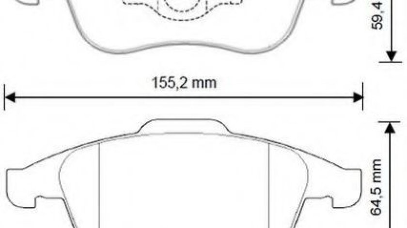 Set placute frana,frana disc DACIA DOKKER (2012 - 2016) JURID 573268J piesa NOUA