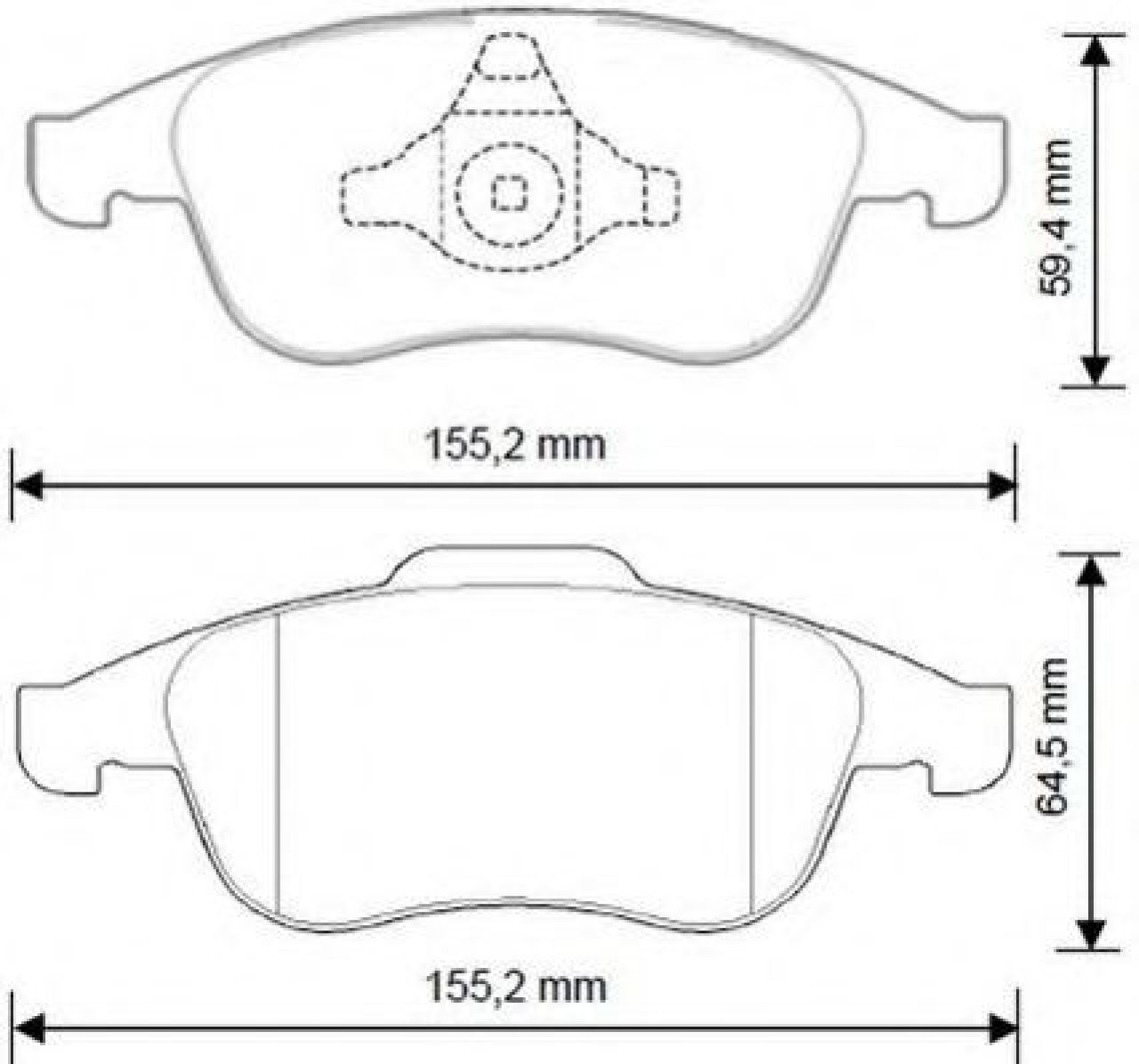 Set placute frana,frana disc DACIA DUSTER (2010 - 2016) JURID 573268J piesa NOUA