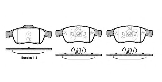 Set placute frana,frana disc DACIA LODGY (2012 - 2016) REMSA 1248.10 piesa NOUA