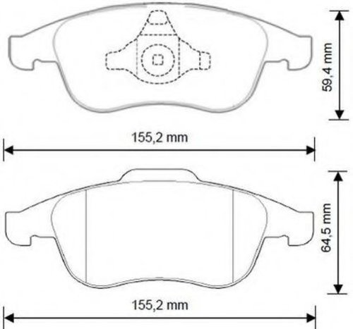 Set placute frana,frana disc DACIA LODGY (2012 - 2016) JURID 573268J piesa NOUA
