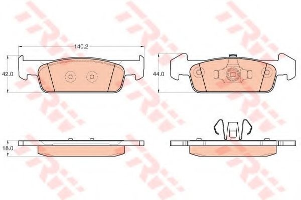 Set placute frana,frana disc DACIA LOGAN II (2012 - 2016) TRW GDB2018 piesa NOUA