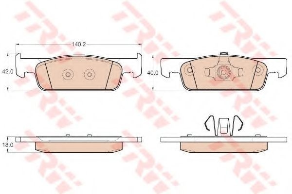 Set placute frana,frana disc DACIA LOGAN II (2012 - 2016) TRW GDB2016 piesa NOUA