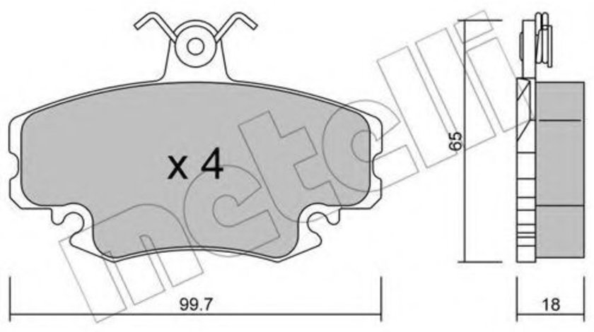 Set placute frana,frana disc DACIA LOGAN (LS) (2004 - 2016) METELLI 22-0120-0 piesa NOUA