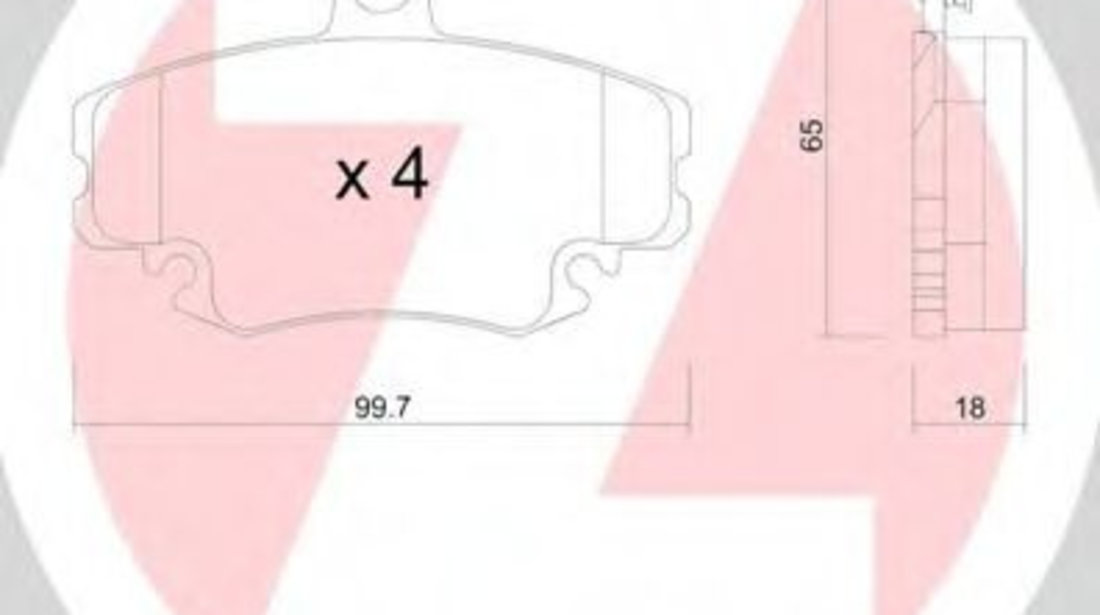 Set placute frana,frana disc DACIA LOGAN (LS) (2004 - 2016) ZIMMERMANN 20772.180.1 piesa NOUA