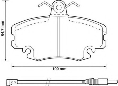 Set placute frana,frana disc DACIA LOGAN MCV II (2013 - 2016) JURID 571526D piesa NOUA