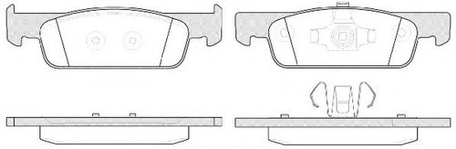 Set placute frana,frana disc DACIA LOGAN MCV II (2013 - 2016) REMSA 1540.00 piesa NOUA