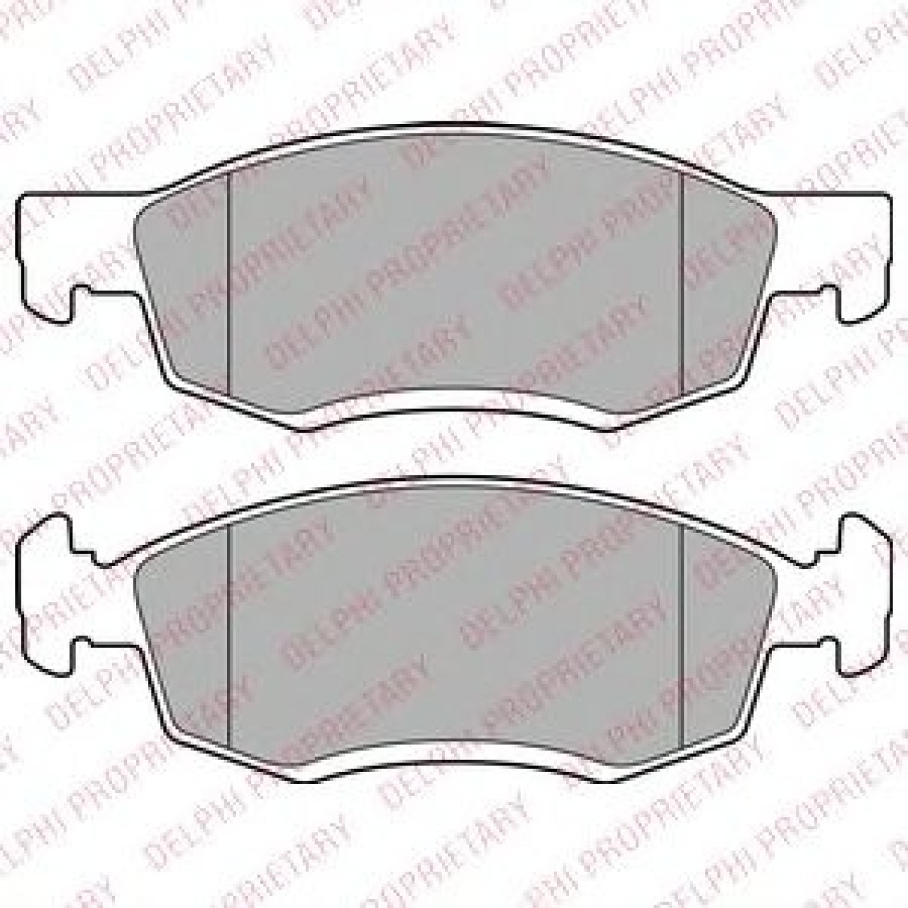 Set placute frana,frana disc DACIA LOGAN MCV (KS) (2007 - 2016) DELPHI LP2137 piesa NOUA