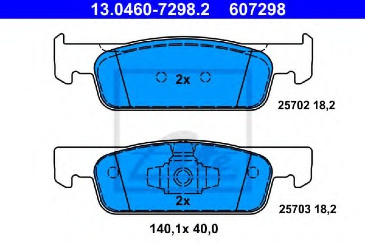 Set placute frana,frana disc DACIA SANDERO II (2012 - 2016) ATE 13.0460-7298.2 piesa NOUA