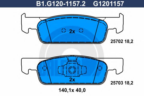 Set placute frana,frana disc DACIA SANDERO II (2012 - 2016) GALFER B1.G120-1157.2 piesa NOUA