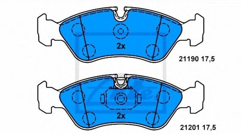 Set placute frana,frana disc DAEWOO ESPERO (KLEJ) (1991 - 1999) ATE 13.0460-7052.2 piesa NOUA