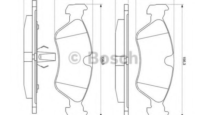 Set placute frana,frana disc DAEWOO ESPERO (KLEJ) (1991 - 1999) BOSCH 0 986 491 900 piesa NOUA