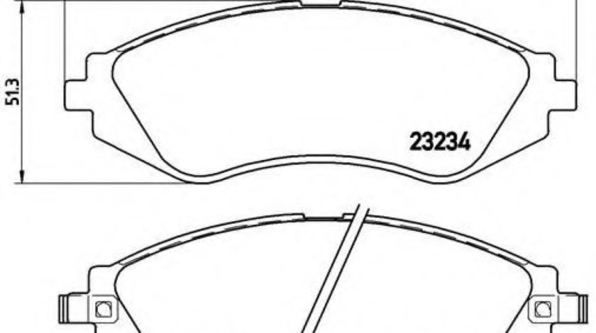 Set placute frana,frana disc DAEWOO ESPERO (KLEJ) (1991 - 1999) BREMBO P 15 002 piesa NOUA