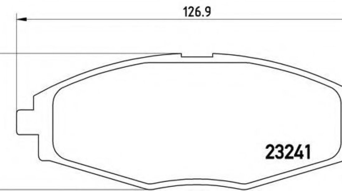 Set placute frana,frana disc DAEWOO LANOS (KLAT) (1997 - 2016) BREMBO P 15 006 piesa NOUA