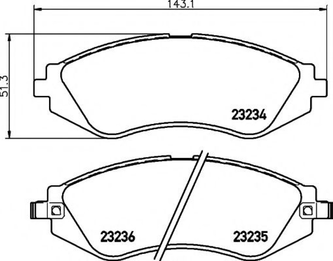 Set placute frana,frana disc DAEWOO LANOS limuzina (KLAT) (1997 - 2016) TEXTAR 2323401 piesa NOUA