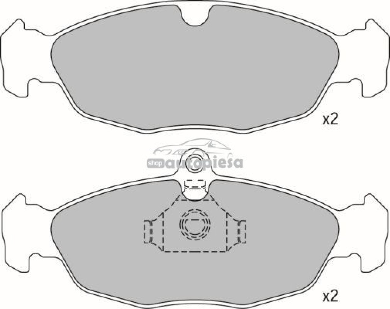 Set placute frana,frana disc DAEWOO LANOS limuzina (KLAT) (1997 - 2016) KRIEGER 0950006327 piesa NOUA