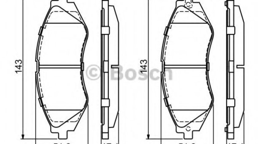 Set placute frana,frana disc DAEWOO LANOS limuzina (KLAT) (1997 - 2016) BOSCH 0 986 424 474 produs NOU