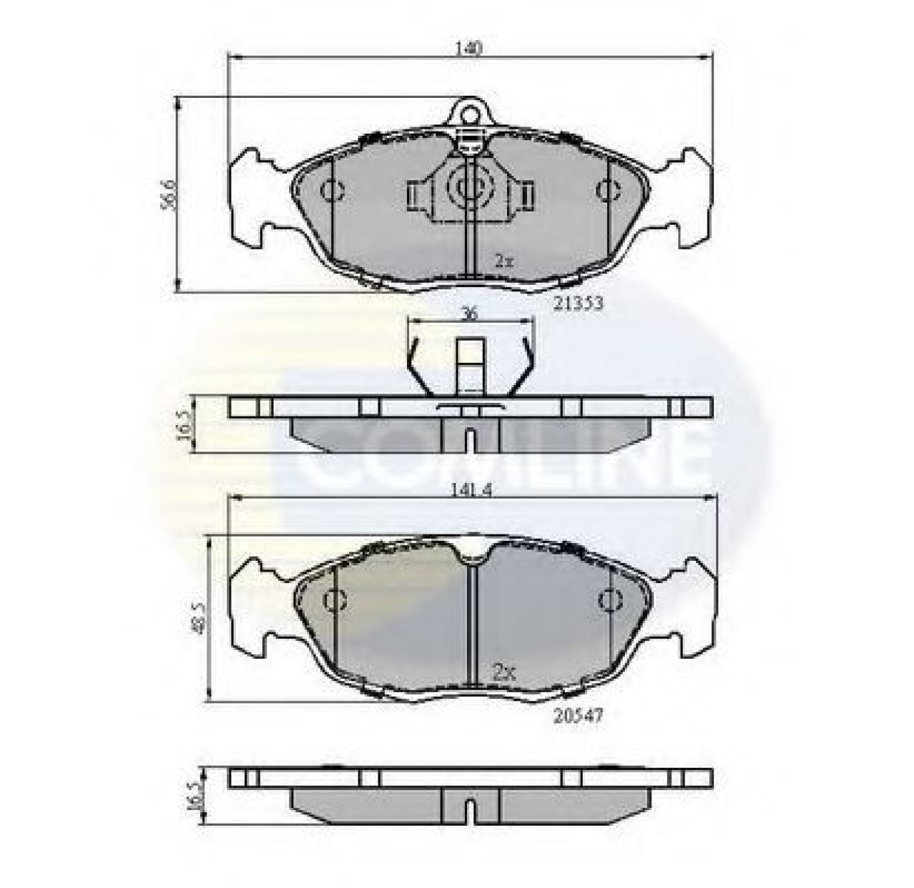 Set placute frana,frana disc DAEWOO LANOS limuzina (KLAT) (1997 - 2016) COMLINE CBP0134 piesa NOUA