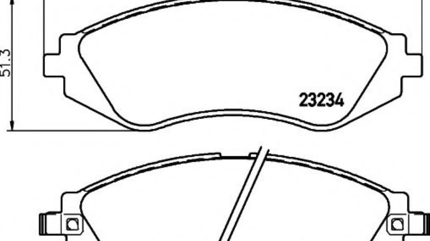 Set placute frana,frana disc DAEWOO LEGANZA (KLAV) (1997 - 2004) TEXTAR 2323401 piesa NOUA