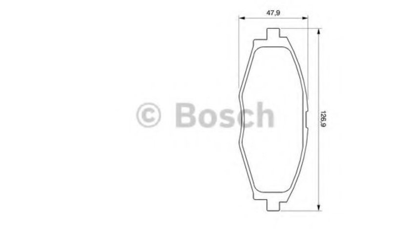 Set placute frana,frana disc DAEWOO MATIZ (KLYA) (1998 - 2016) BOSCH 0 986 424 512 piesa NOUA