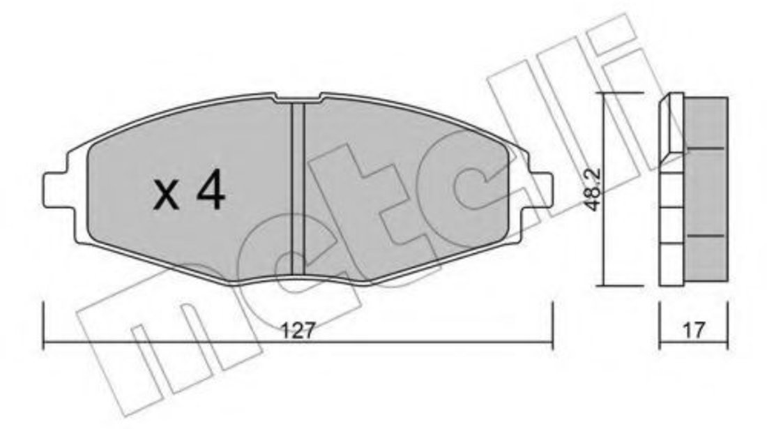 Set placute frana,frana disc DAEWOO MATIZ (KLYA) (1998 - 2016) METELLI 22-0293-0 piesa NOUA