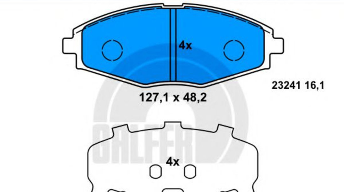 Set placute frana,frana disc DAEWOO MATIZ (KLYA) (1998 - 2016) GALFER B1.G102-1148.2 piesa NOUA