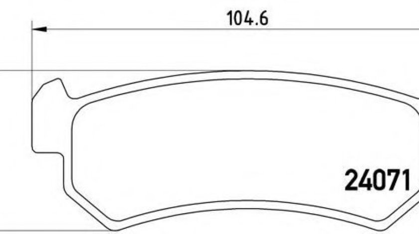 Set placute frana,frana disc DAEWOO NUBIRA Break (KLAJ) (1997 - 2016) BREMBO P 10 001 piesa NOUA