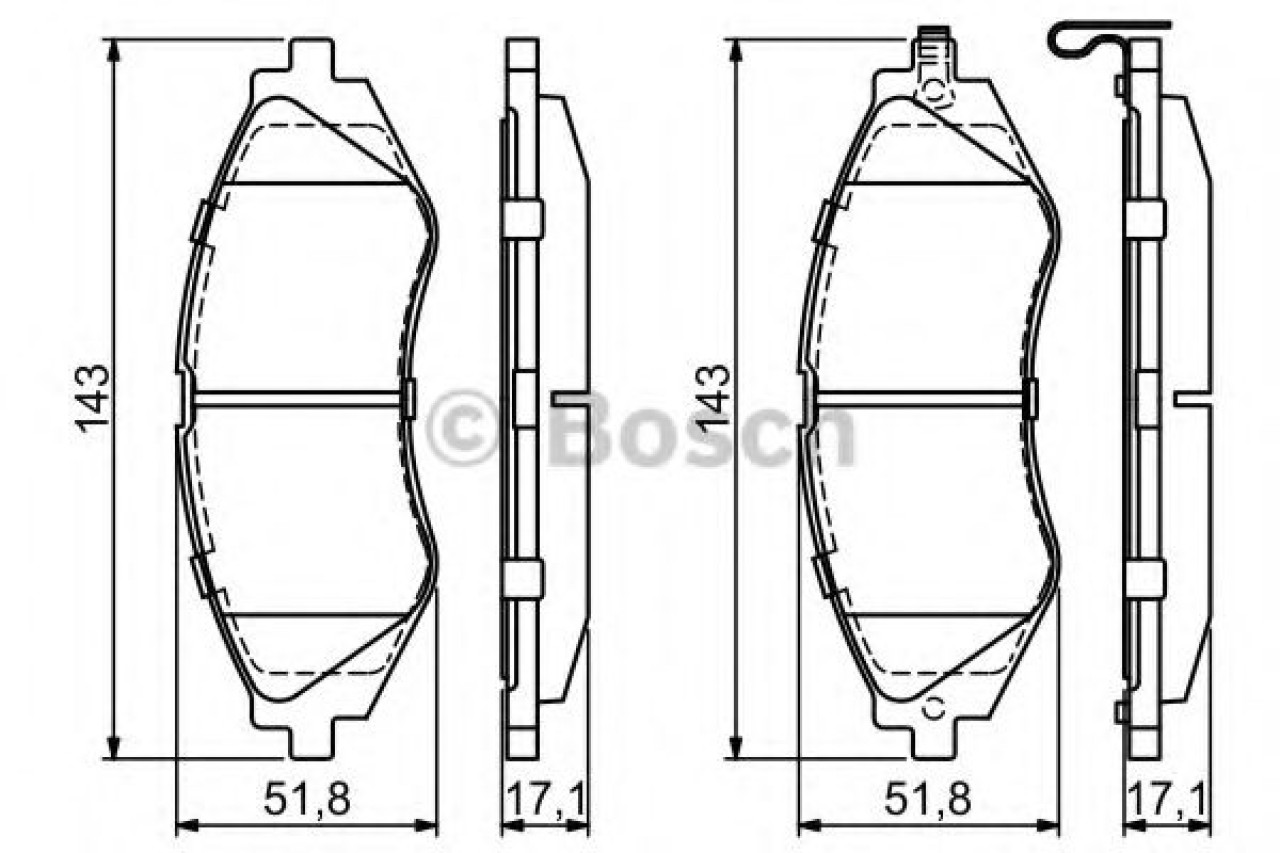Set placute frana,frana disc DAEWOO NUBIRA Break (KLAJ) (1997 - 2016) BOSCH 0 986 424 474 piesa NOUA