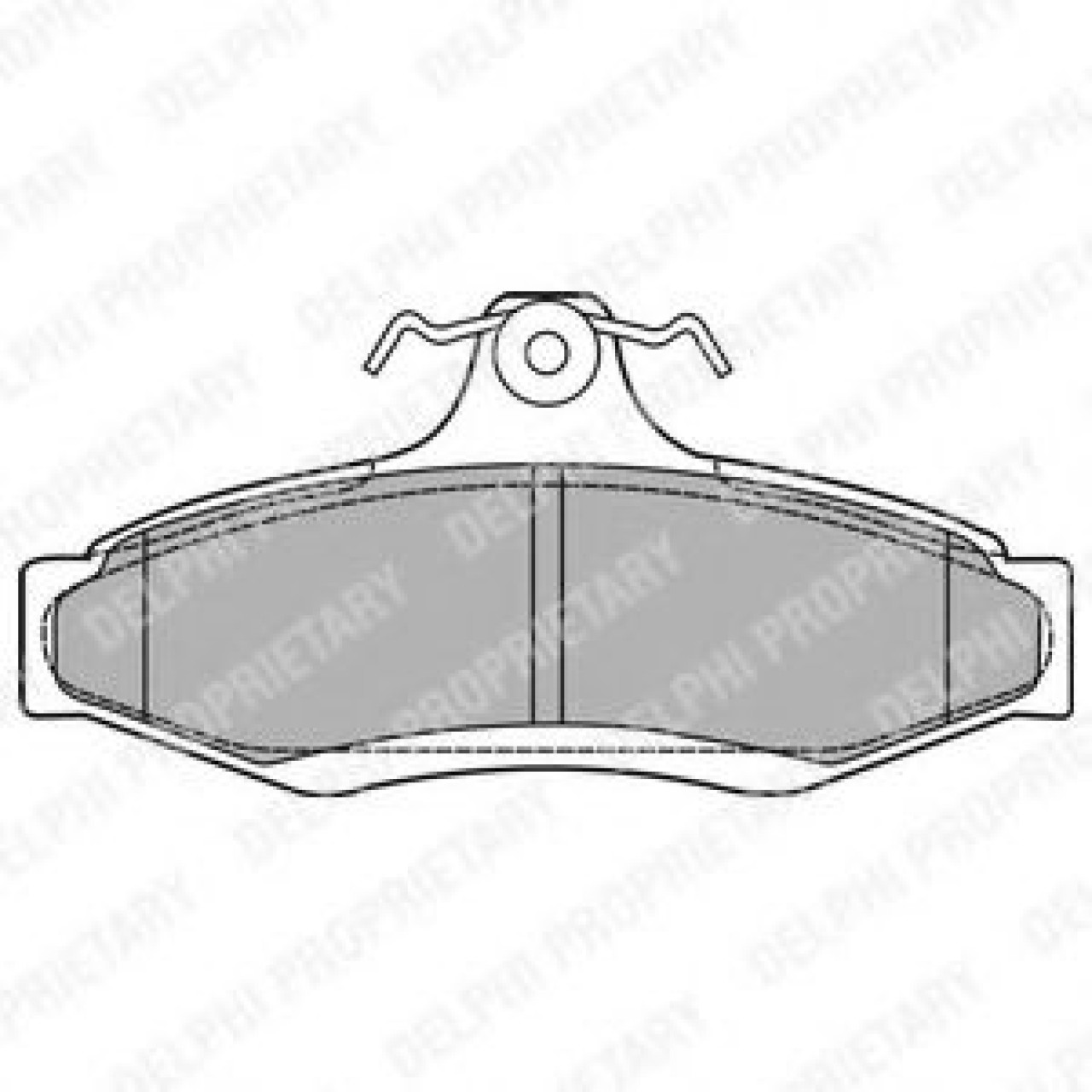 Set placute frana,frana disc DAEWOO NUBIRA (KLAJ) (1997 - 2016) DELPHI LP1424 piesa NOUA