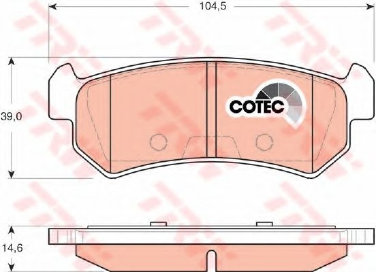 Set placute frana,frana disc DAEWOO NUBIRA Limuzina (KLAN) (2003 - 2016) TRW GDB3348 piesa NOUA