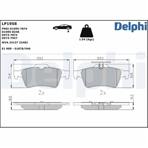 Set Placute Frana,frana Disc Delphi Ford LP1958